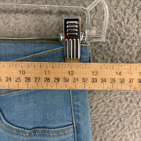 Judy Blue High Rise Raw Hem Flare Jeans Light Wash Stretch Denim Size 1 (25) - Picture 4 of 14